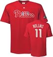 Jimmy Rollins Philadelphia Phillies 2008 World Series Red Jersey Name and Number T-Shirt
