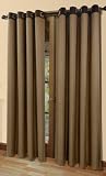 Harrison Grommet Top Curtain Panel - 95'' long : Color : CHOCOLATE