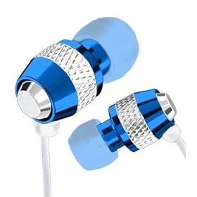 Blue Metal iPod MP3 Earphones