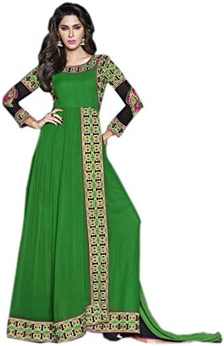 Fabboom Floor Length Styled Green Anarkali Suits
