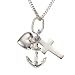 ZEEme For Kids - Kinderanhänger mit Kette 36/38cm 925/- Sterling Silber Glaube/Liebe/Hoffnung 500243734-38Z