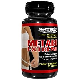 Metabo Extreme - 60 Capsules Herbal Thermogenic Diet Complex Fat Burner Lecithin Ginseng Weight Loss Diet Pills
