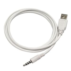 Premium White USB Data / Charging Adapter Adaptor for Apple 2nd Generation Shuffle
