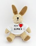 Produkt-Bild: Pl&uuml;sch Hase Schl&uuml;sselhalter mit T-shirt mit Aufschrift Ich liebe Gimes