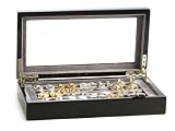 Junior Cufflinks Collector's Storage Case Cuff Links Black Oak