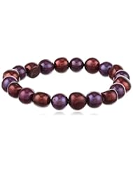 Red Potato Freshwater Cultured Pearl Stretch Bracelet, 7.5"