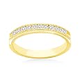 Diamond Wedding Band 1/8 Carat (Ctw) 14K Yellow Gold Anniversary Ring