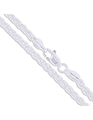 Sterling Silver Wheat Chain 3.5mm Soild 925 Italy New Foxtail Spiga Necklace 30"