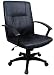 "Madison" Leather Executive Office Chair w/ Black Base & Gas Lift & Tilt w/ Lumbar Support