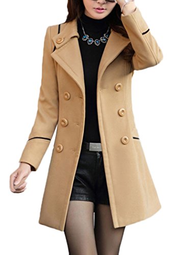 Z-SHOW Women's Double-Breasted Fleece Belted Coat