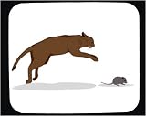 Mouse Pad with animals, jaga, mouse, cat, pet, rodent, chasing, verb, feline