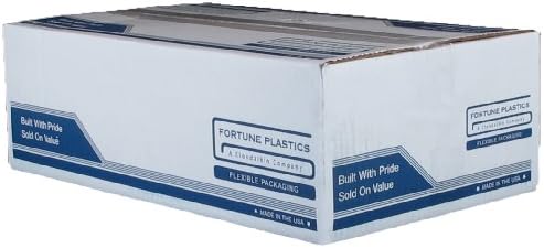 Fortune Plastics Hi D Tuff Coreless HDPE 60 Gallon Waste Can Liner, Star Seal, Black, 0.62 Mil, 60" x 38" (Case of 200)