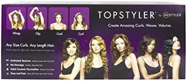 NEW! TopStyler by InStyler Heated Ceramic Styling Shells Hair Curlers w/Case