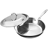Cooks Standard NC-00239 12-Inch Ply Clad Stainless Steel Fry Pan with Dome Lid, Multi