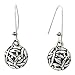 Ball Dragonfly Pattern Sterling Silver Earrings title=