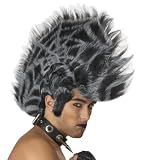Spider Web Mohawk Wig (Black;One Size)