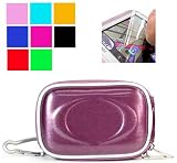 Assorted Color Cute Fashion Camera Case for Canon Powershot D970is Sd960is Sd1400is Sd1300 Sx210is A3100is Sd1400is A3100is Sd4500is Sd1300is Sd940is Sd4000is Sd780is Sx210is Sd1200 Sd3500is A3100is S+ Screen Protector Kit for Canon Point and Shoot Camera (Candy Purple)