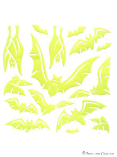 Glow in the Dark Halloween Bats Wall Mural Stickers