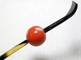 【本珊瑚(さんご)】桃サンゴ 15.4mm玉の本べっ甲かんざし