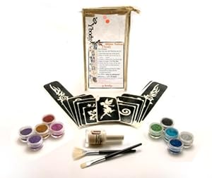 Großes Glittertattoos Set für Kinderpartys - 73-Telig