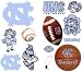 NC TAR HEELS Wall STICKERS Car/Dorm Decals
