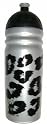 ISIfeel Trinkflasche 700ml Flecken silber/schwarz, schadstofffrei, spülmaschinengeeignet, auslaufsicher auch bei Sprudel