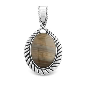 Sterling Silver Oregon Saturn Jasper Pendant Enhancer