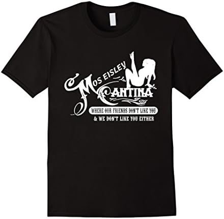 Men's Mos Eisley Cantina Tshirts- Mos Eisley Tshirt Tatooine Logo Medium Black