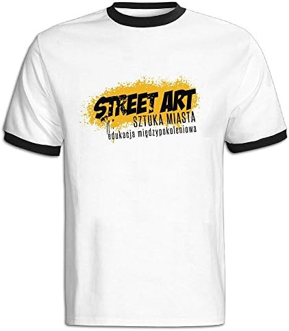 Oaker Men's Street Art Sztuka Miasta T-Shirt M Black