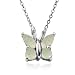 Sterling Silver Opal Butterfly Pendant, 18