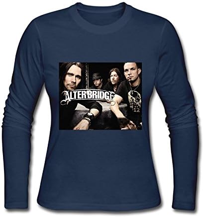 Women's Alter Bridge - The Last Hero Tour Poster Popular Long Sleeve Tee Navy