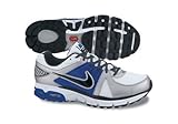 IMAGE OF Nike Men's NIKE AIR MAX MOTO(+) 9 RUNNING SHOES 11 (MTLLC SLVR/BLCK TRSR BL/DRK GR)