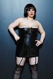 Leather Corset Dress-diva: Plus Size 1x