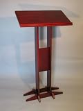 Freestanding Book Stand, Dark Cherry Finish
