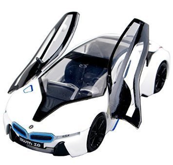 NuoYa001 Display 1:32 BMW i8 White Alloy Diecast car model Collection with light&sound