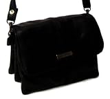 Ladies Leather 3 Cross Body Bag 18Cmx13Cmx6Cm - Black - UK 1-1