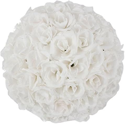 10 Pack Romantic Rose Pomander Flower Balls Rose Bridal for Wedding Bouquets Artificial Flower DIY White