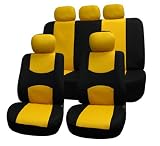 FH-FB050115 Univerisal Car Seat Cover Full Set Yellow/black