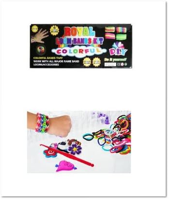 Rainbow DIY Loom Bands Kit ~ Loam Board, 500 Pcs. Bands, 20 Clips & One Tool