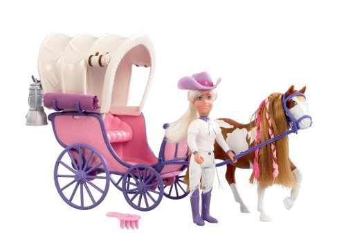 Childrens Toyshop   : I Love Ponies - Wild West Wagon & Pony Playset