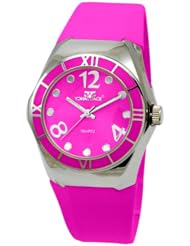 Fancy Face Womens FF1083-Hot Pink Analog Display Japanese Quartz Pink Watch