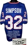 OJ Simpson Signed Buffalo Bills Jersey - HOF 85