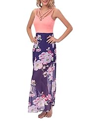 Sexy Stretchy Summer Chiffon/Polyester/Spandex Floral Print Evening Dress/Prom Dress/Party Dress/Maxi Dress 