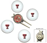 Texas Tech Red Raiders 4 Golf Ball Divot Tool/Ball Marker Gift Set - Golf