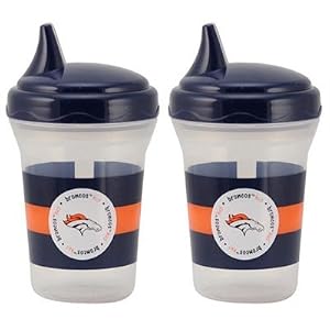 NFL Sippy Cups 2 Pack Safe BPA Free (Denver Broncos)