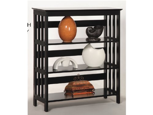 3 layer espresso finish book shelf