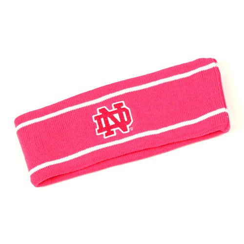 Notre Dame Fighting Irish NCAA Women's Pink Two Stripe Headband