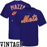Majestic New York Mets #31 Mike Piazza Royal Blue Cooperstown Player T-shirt (XX-Large)