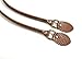 byhands Embossed 100% Genuine Leather Purse Handles, Camel, 18.9