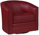 Keller Scarlet Bonded Leather Swivel Tub Chair